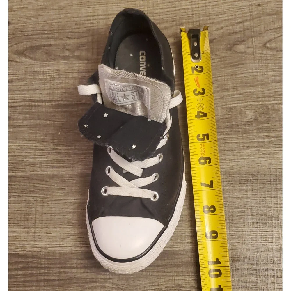 Converse All‎ Star Low Top Double Tongue Youth Size 5 Black